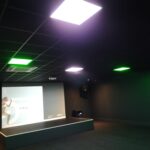 NDE électricité - courant fort pose de pavé led en RGB pour changement de couleurs salle de sport